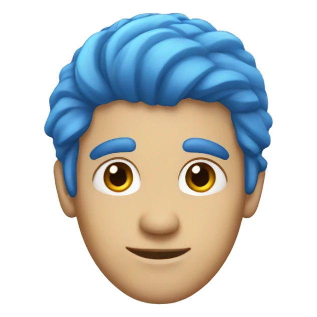 blue hair man sticker