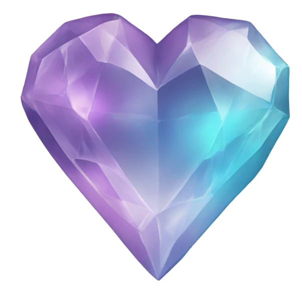 crystal heart sticker