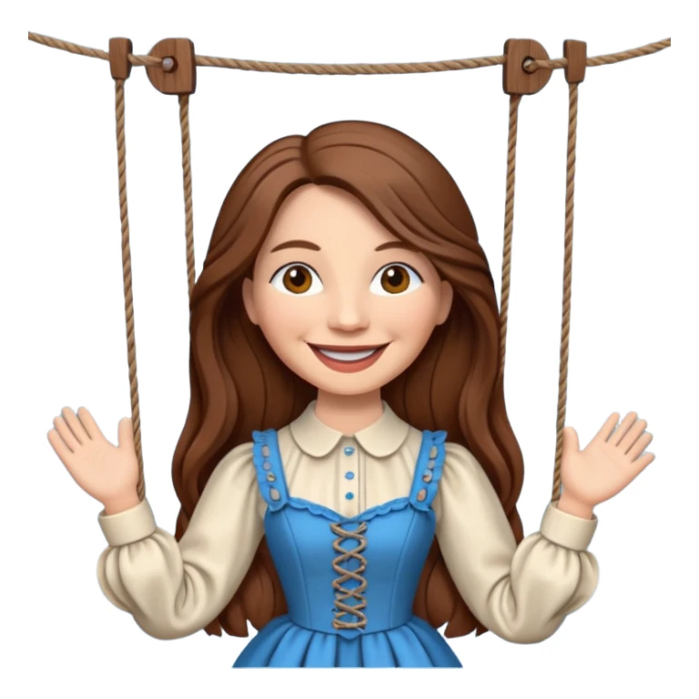 Icon for Puppet Theater: a female puppet on strings sticker