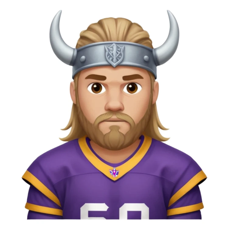 A Viking in a Justin Jefferson jersey  sticker