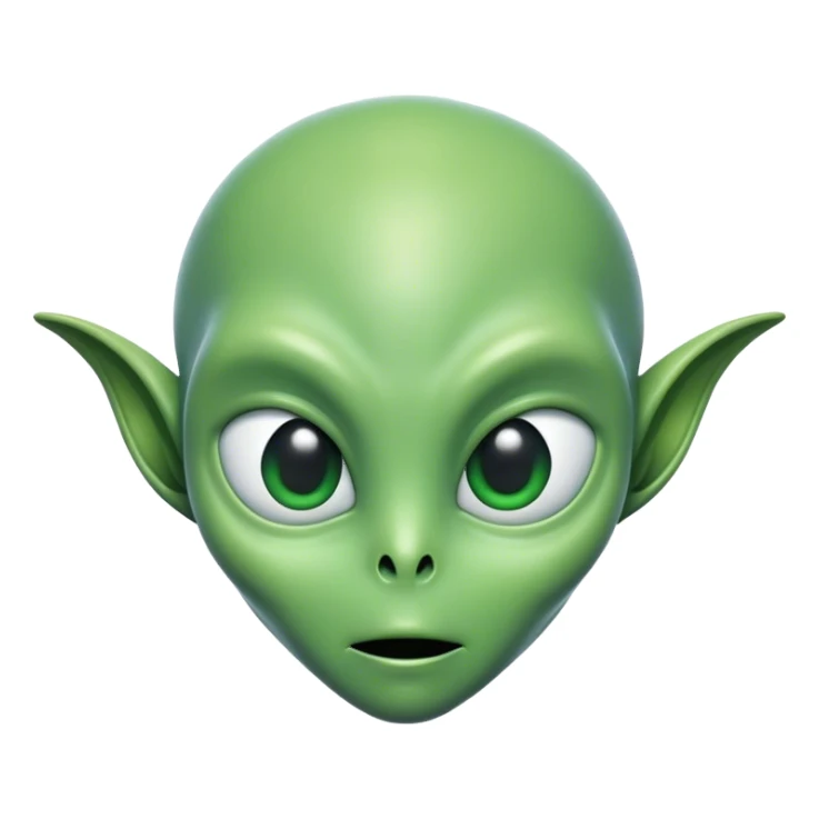 Alien head, minimal details sticker