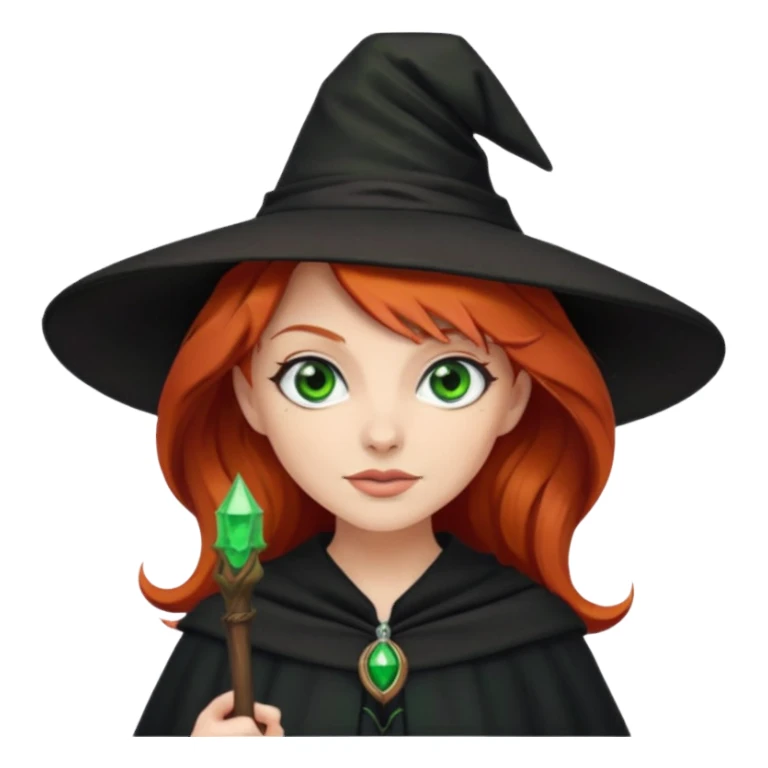 Red haired witch, sassy sticker