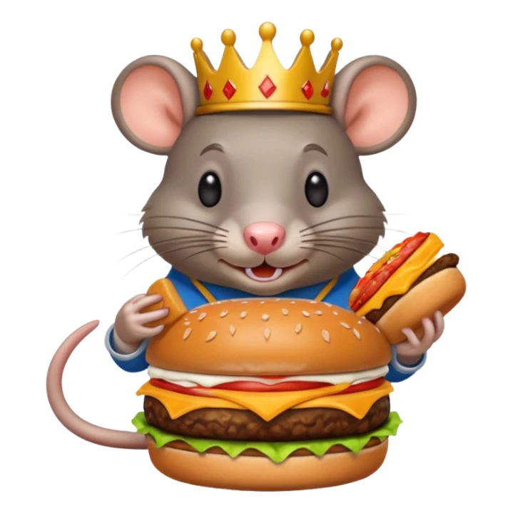 Rat eating Burger King  sticker
