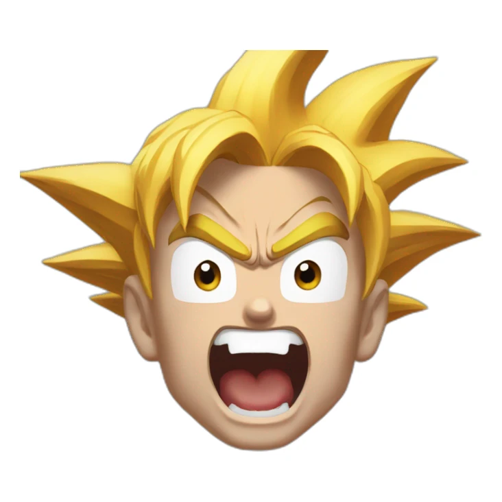 goku super saiyan scream sticker