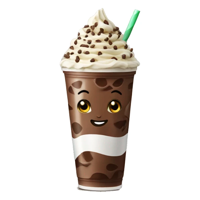 Frappuccino with ￼ chocolate chips sticker