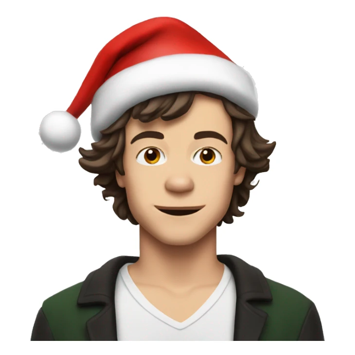 Harry Styles with santa hat sticker
