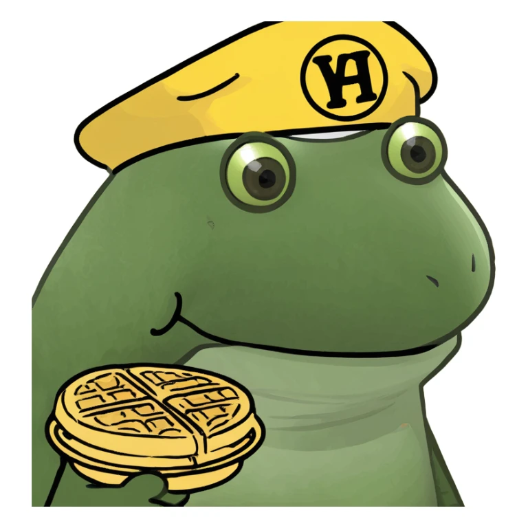 Waffle House hat sticker