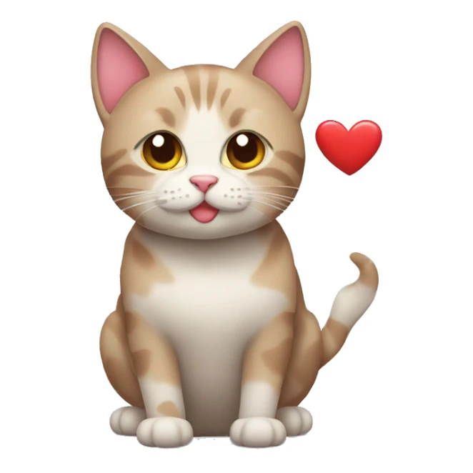 cat con corazones sticker