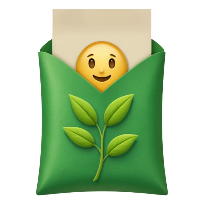 green seed packet pocket sticker