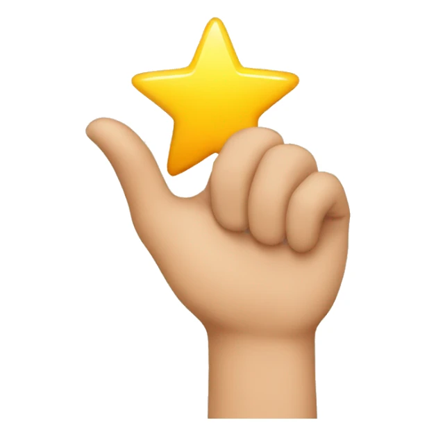 Mano con estrella sticker