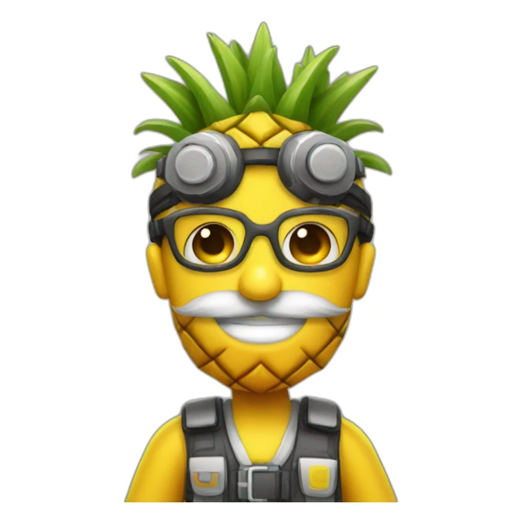 cute pineapple engineer sticker