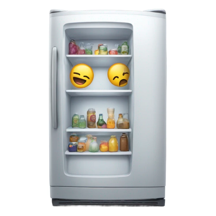 refrigerator on the phone ￼ sticker