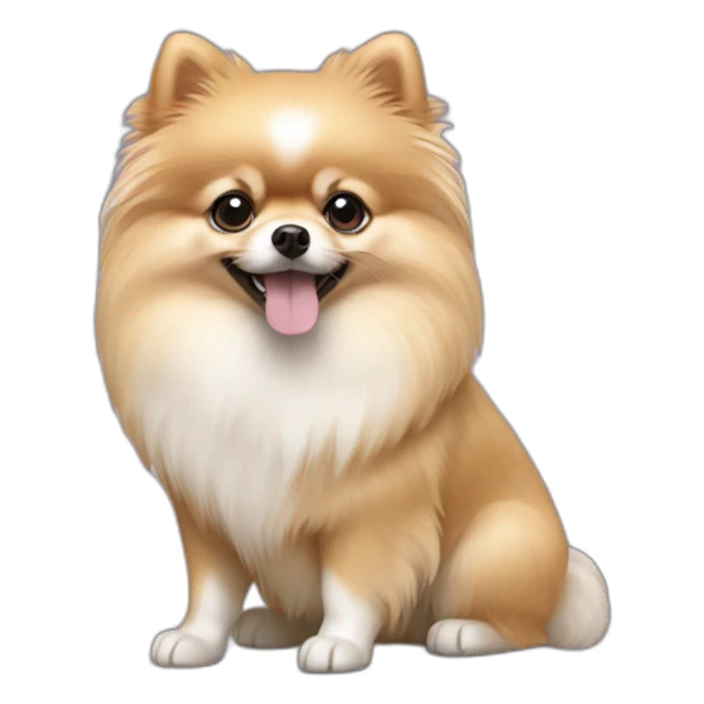 Pomeranian white sticker