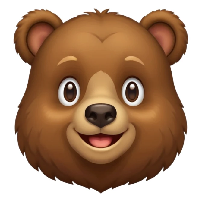bear animal happy face sticker