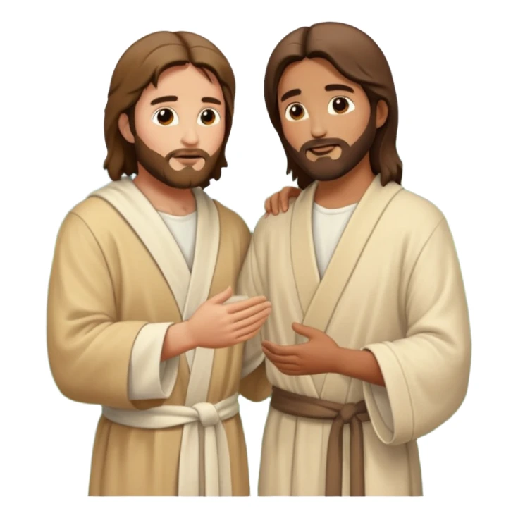 Jesus picking up a man off the ground  sticker