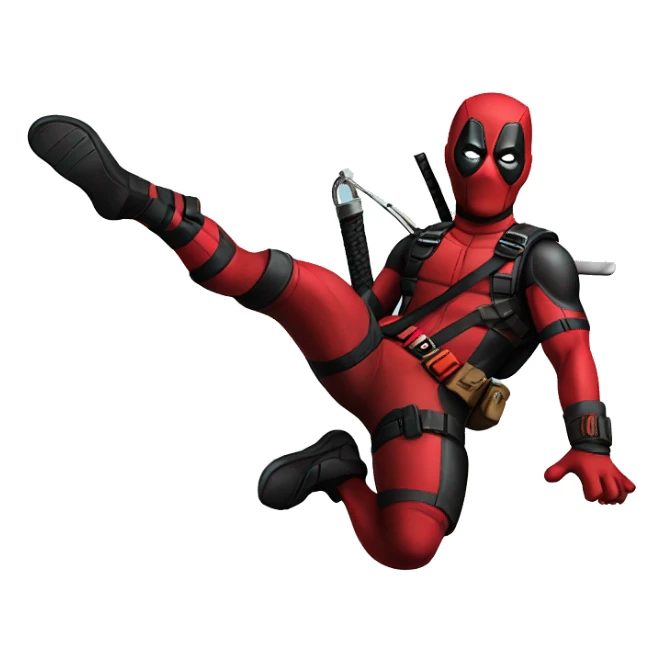 Diving deadpool sticker