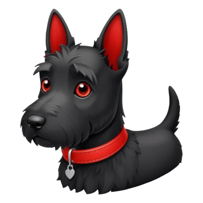 Scottish terrier red collar sticker