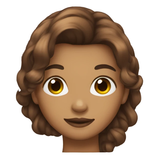 Rainbow brown hair sticker