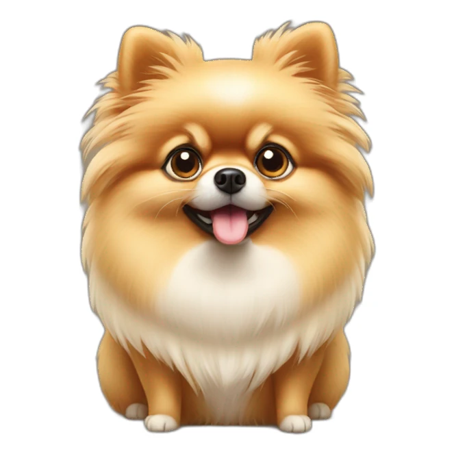 pomeranian with puzzled or confused look sticker