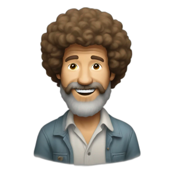 bob ross painting sticker