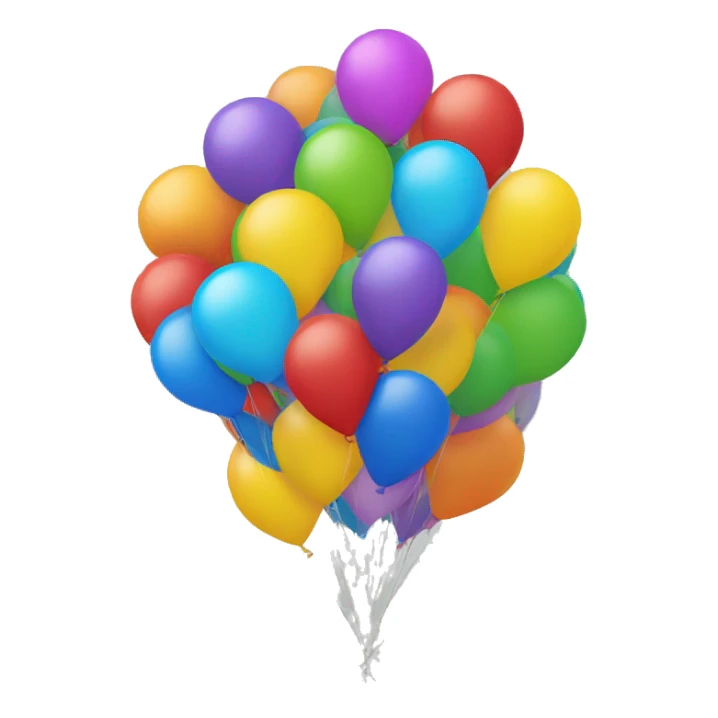 Multicolored balloons sticker
