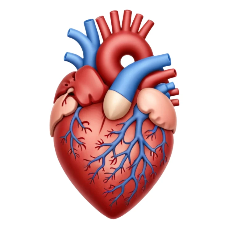 hand holding heart organ sticker