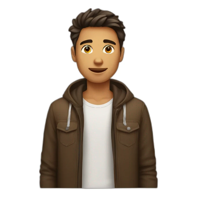 Jeune homme brun expressif sticker