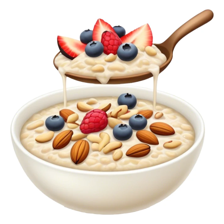 Porridge with fruit and nuts sticker