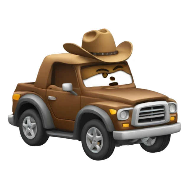 Car cowboy sticker