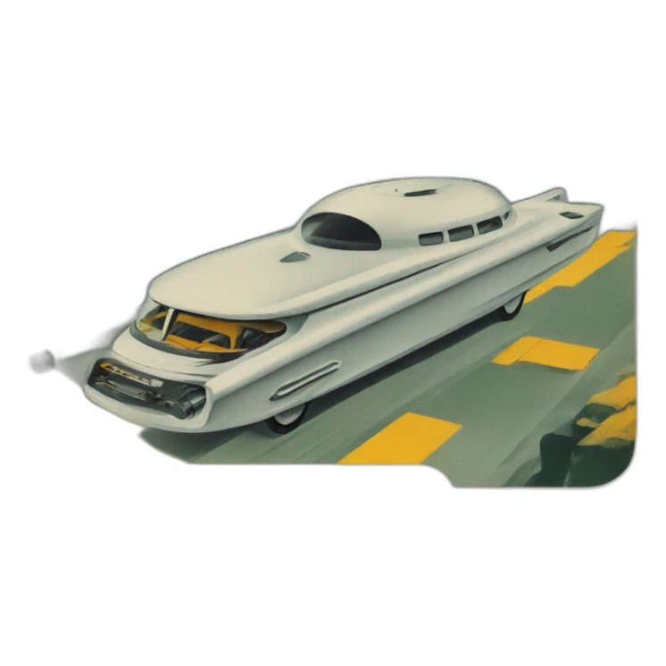 1950 futuristic illustration sticker