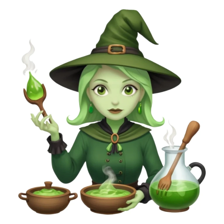 Soldado green witch cooking potion sticker