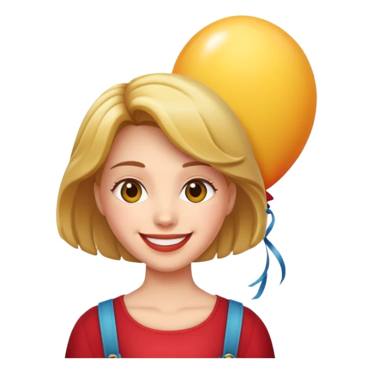 balloon shaped woman sticker