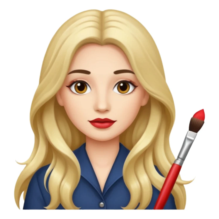 long haired make up artist sticker