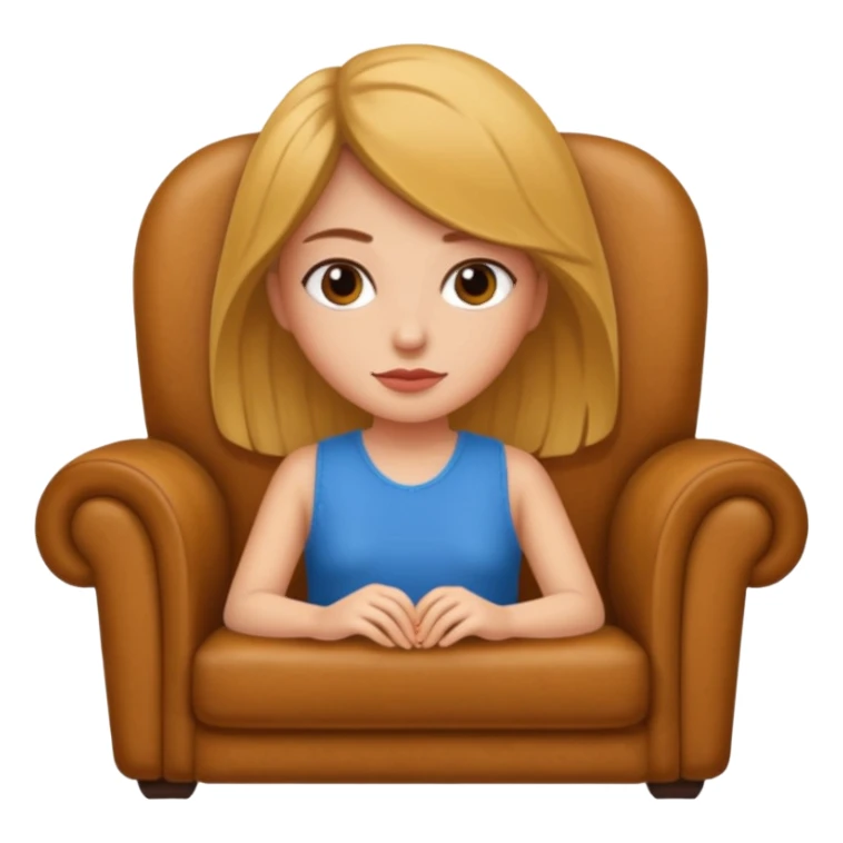 Una chica sentada en un sillon sticker