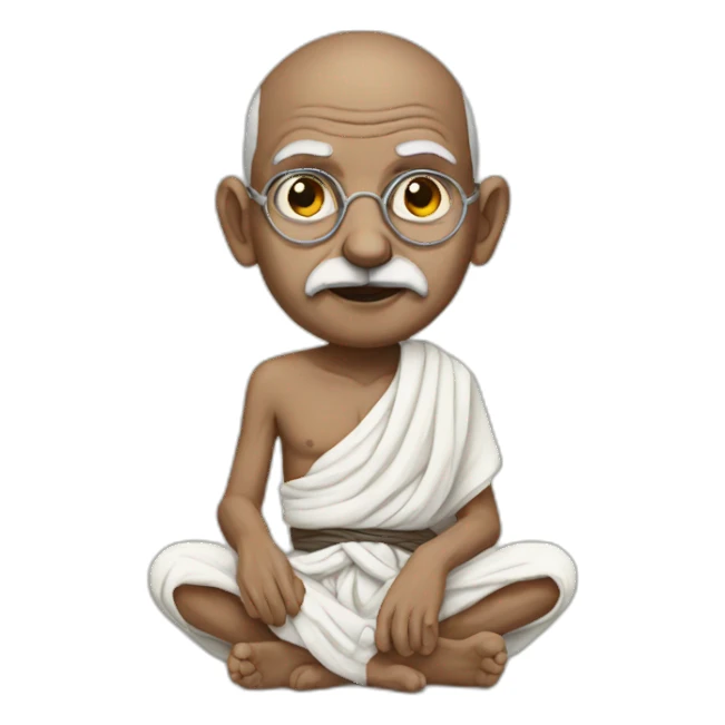 Poor gandhi sticker