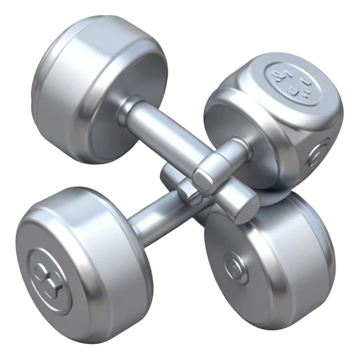 white dumbbells  sticker