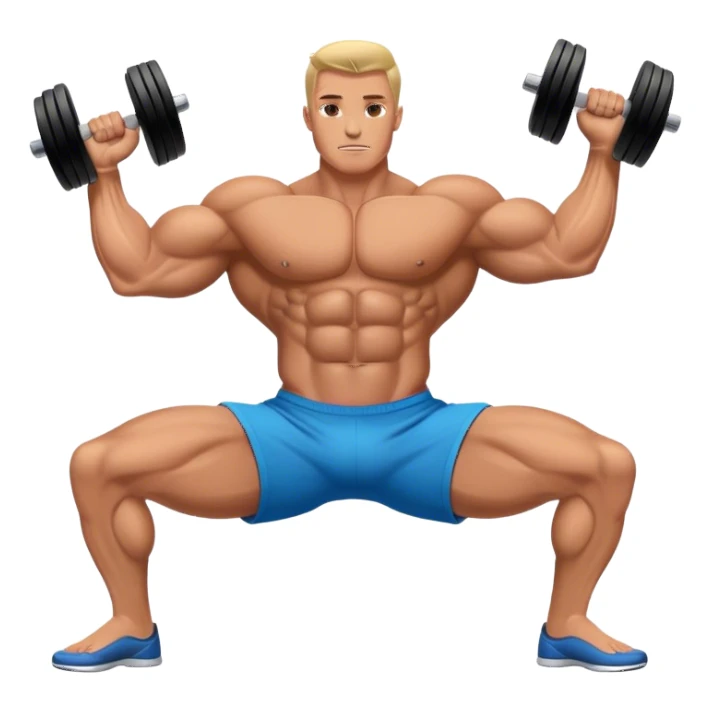 bodybuilder obliques exercise sticker