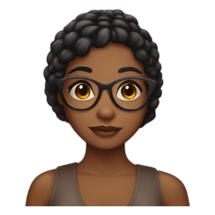 Brown girl with bindi and glasses sticker