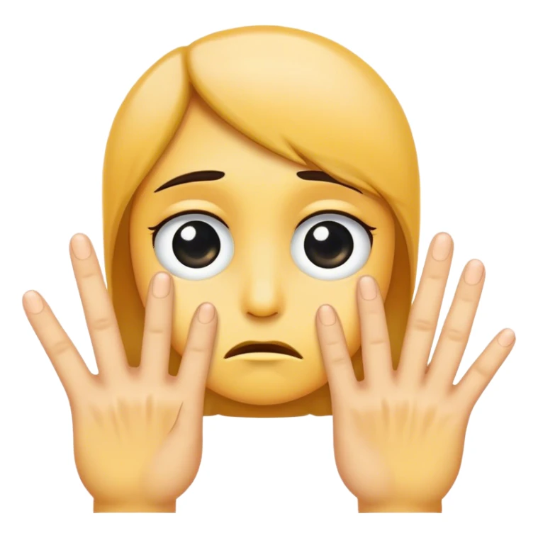 Sad eyes with fingers sticker