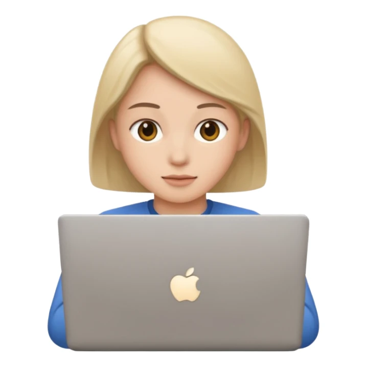 seller with laptop sticker