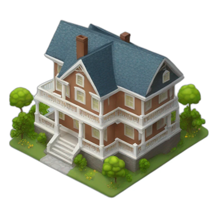 3d-isometric-Mansion-Home sticker