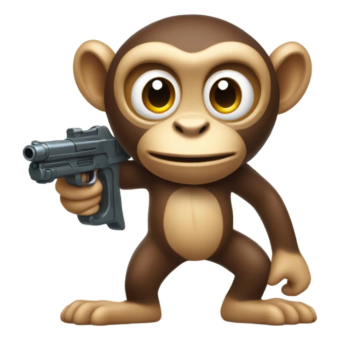 Monkey with pewpew  sticker