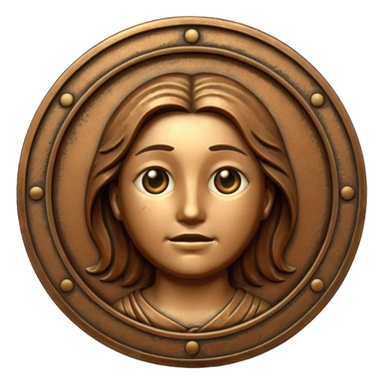bronze coin sticker