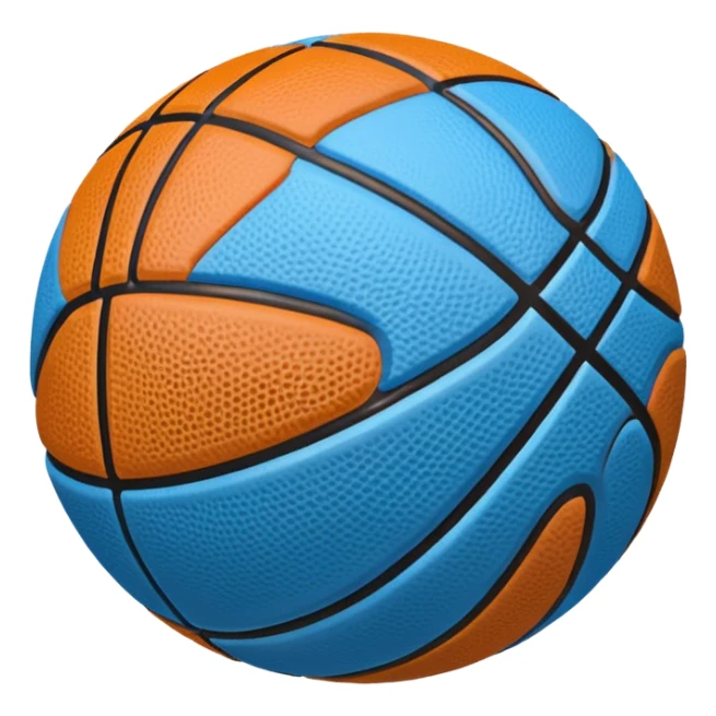 Blue basketball bal sticker