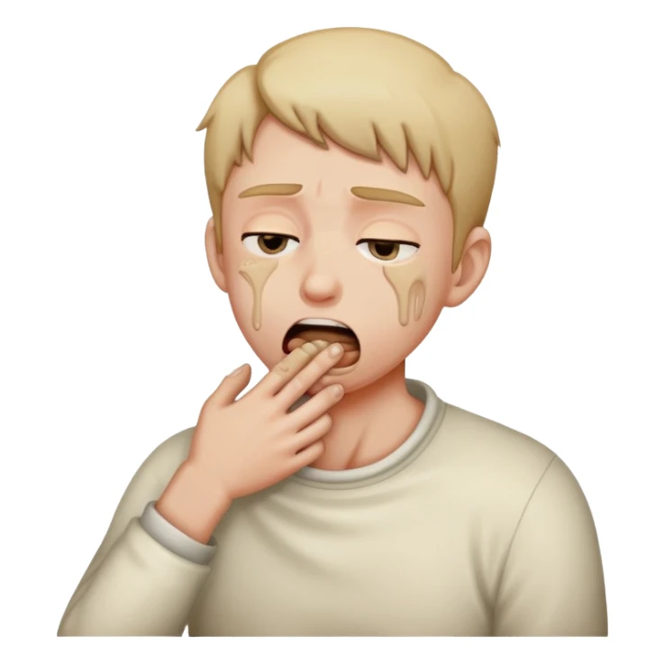 person choking themselves sticker