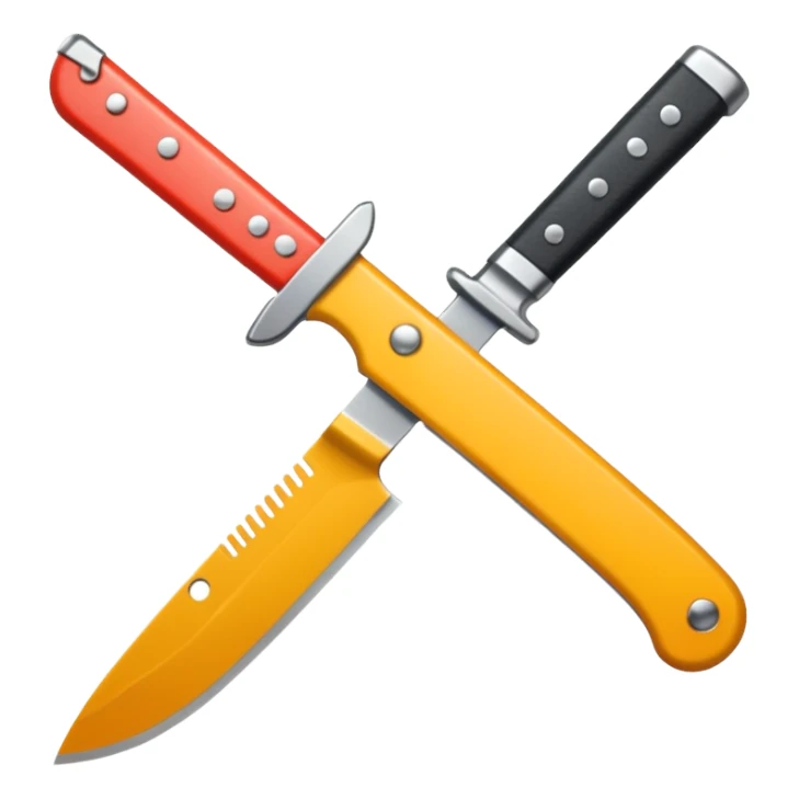 knife with little bows around it sticker