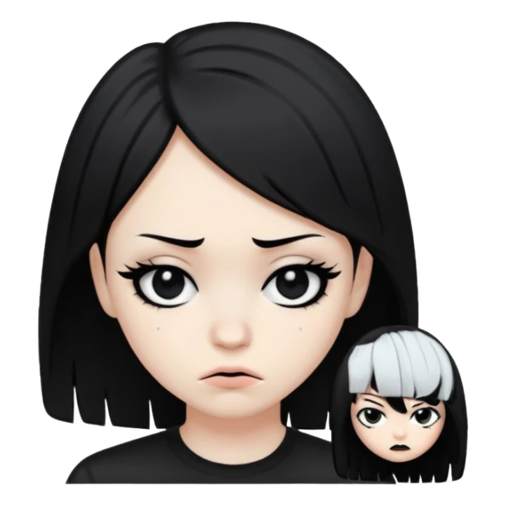Annoyed emo sticker