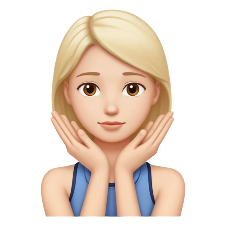 arms across holding neck sticker