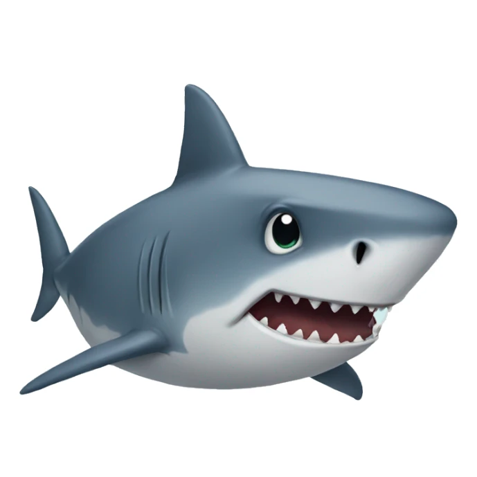 Sad shark sticker
