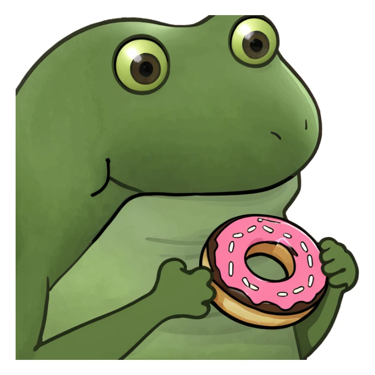 Chocolate donut sticker